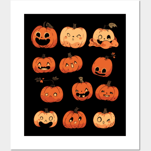 Whimsical Pumpkin Crew T-Shirt, Pumpkin Patch Top, Cute Expressions Tee, Autmn Farmer Apparel, Cottage Core Shirt, Boho Posters and Art